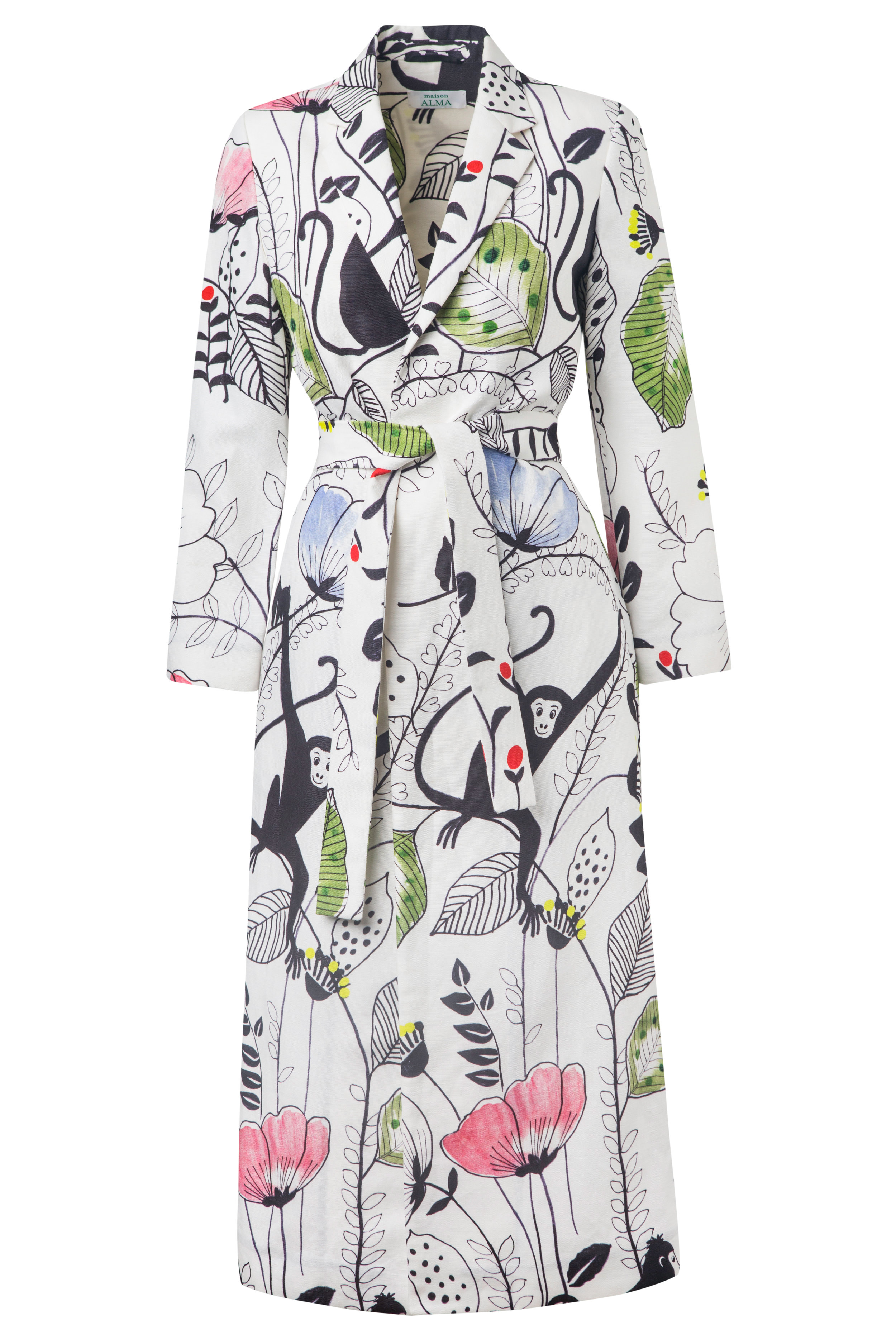 EL JARDIN Y LA FIESTA KIMONO WRAP COAT MAISON ALMA X PIERRE FREY LA BOTANICA FRONT
