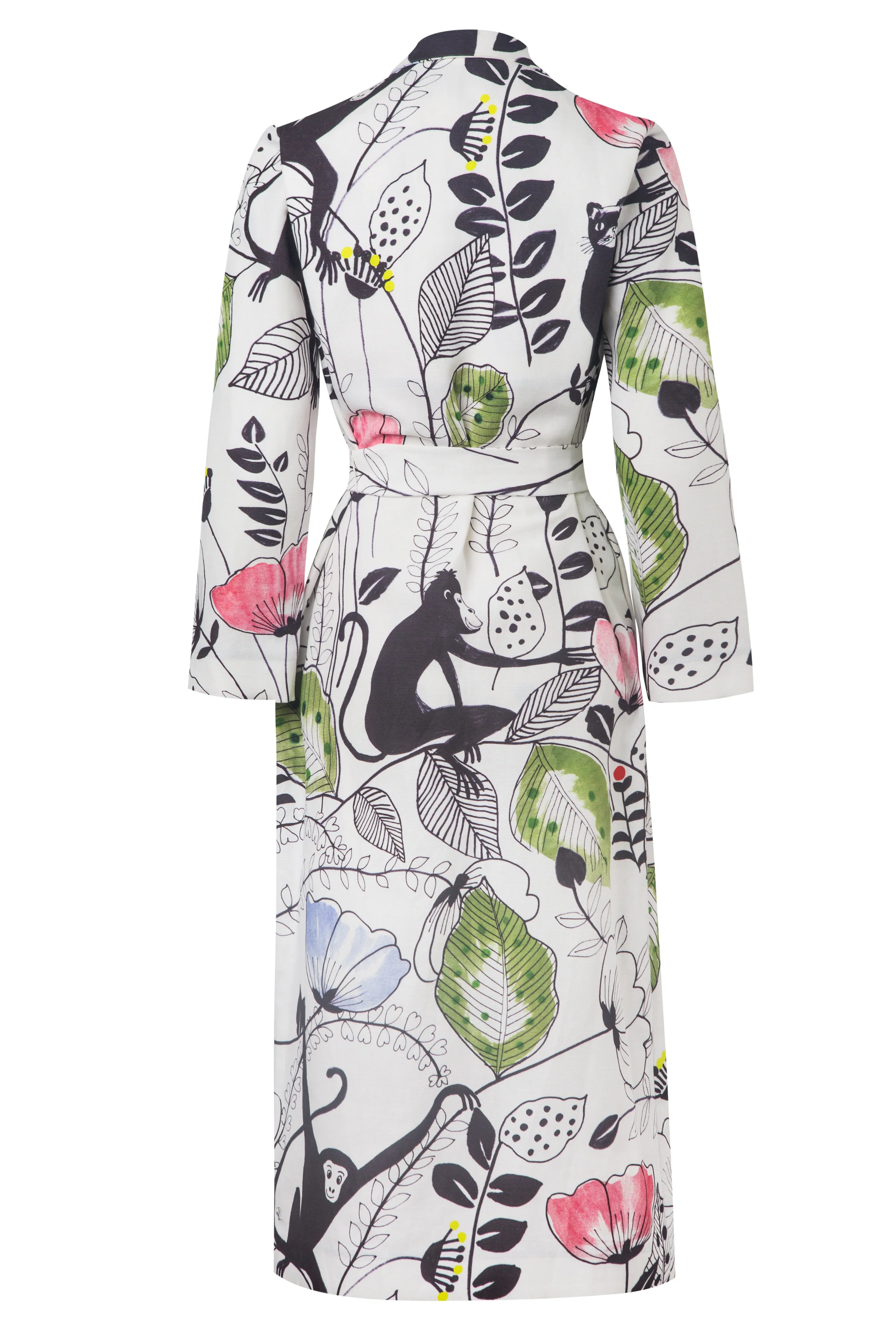 EL JARDIN Y LA FIESTA KIMONO WRAP COAT MAISON ALMA X PIERRE FREY LA BOTANICA BACK