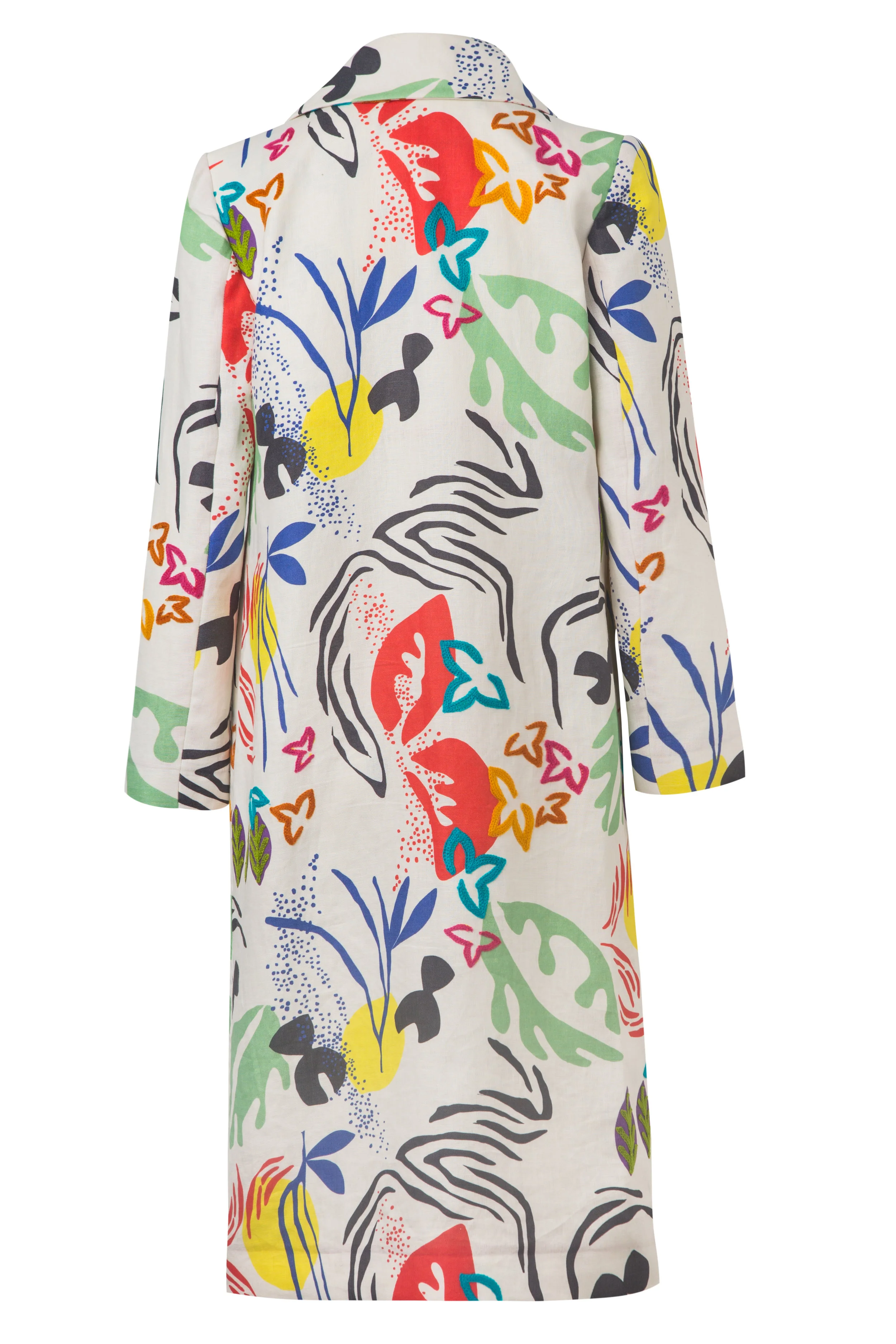 FLORES Y PAPEL TRENCH COAT MAISON ALMA X PIERRE FREY LA BOTANICA COLLECTION BACK