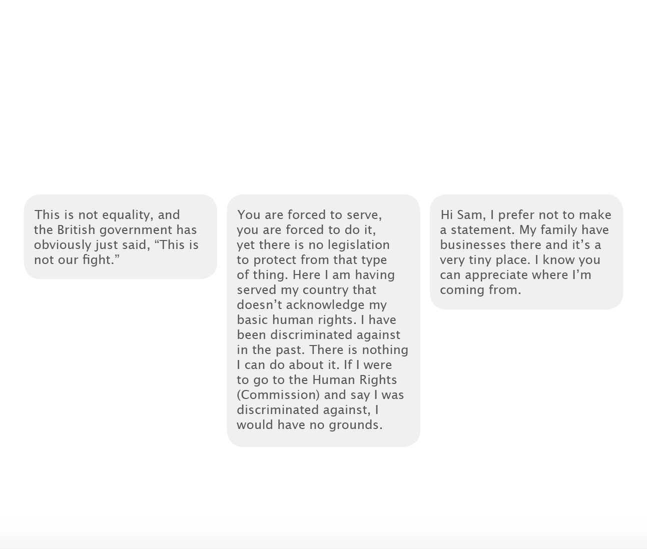Messages from those who wish to remain anonymous.