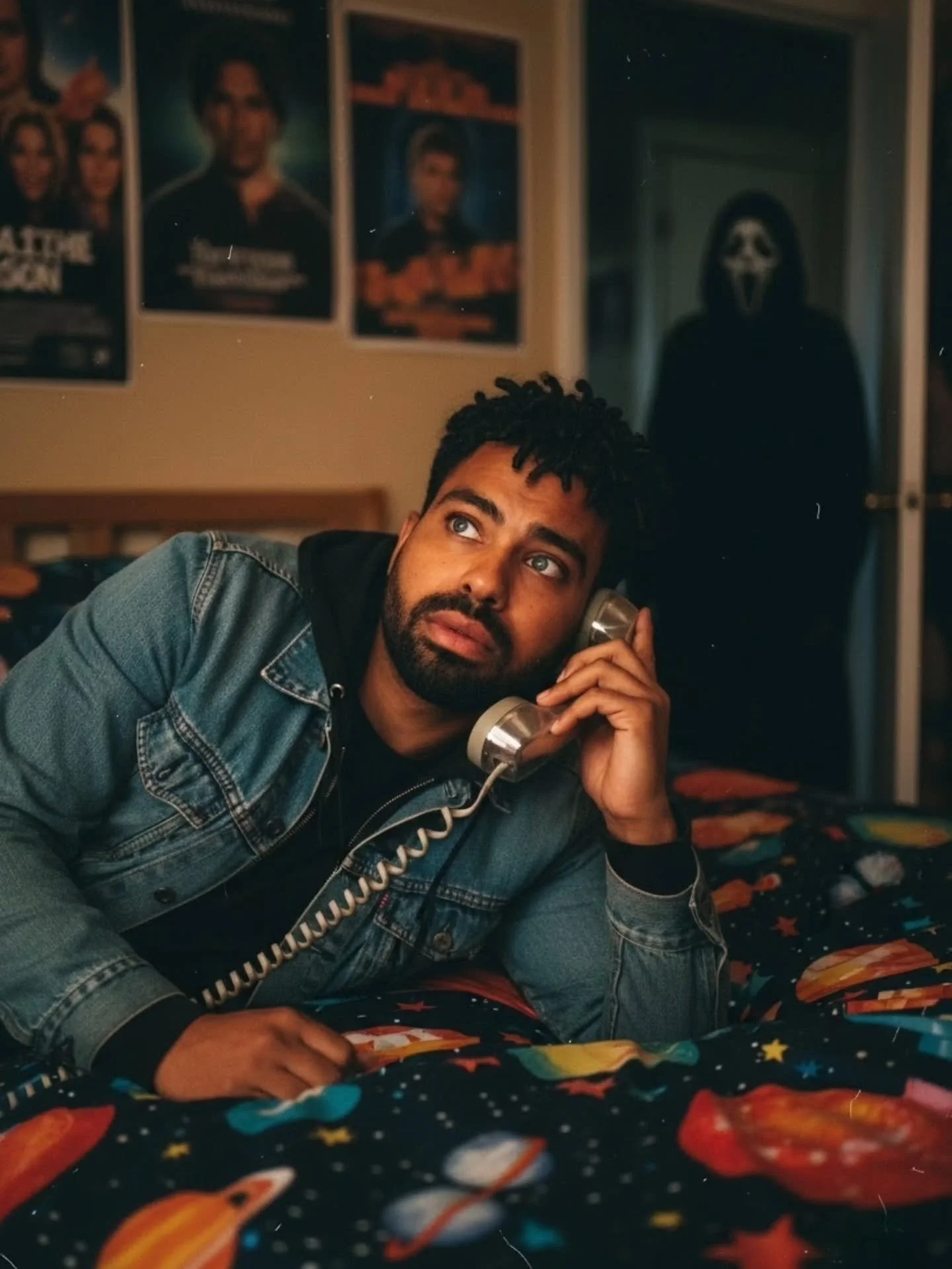 Pretty sure I just got nominated for 'Best Supporting Actor in Multiple Nightmares.' 

#BlairWitchProject #ITmovie #Scream #Pennywise #Ghostface #90sHorror #AICreation #HorrorAesthetics #Halloween #scarymovies