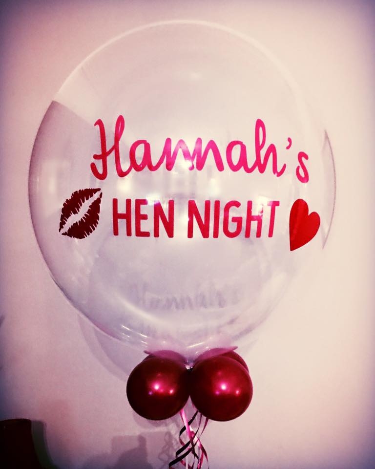 Personalised hen night bubble balloon 