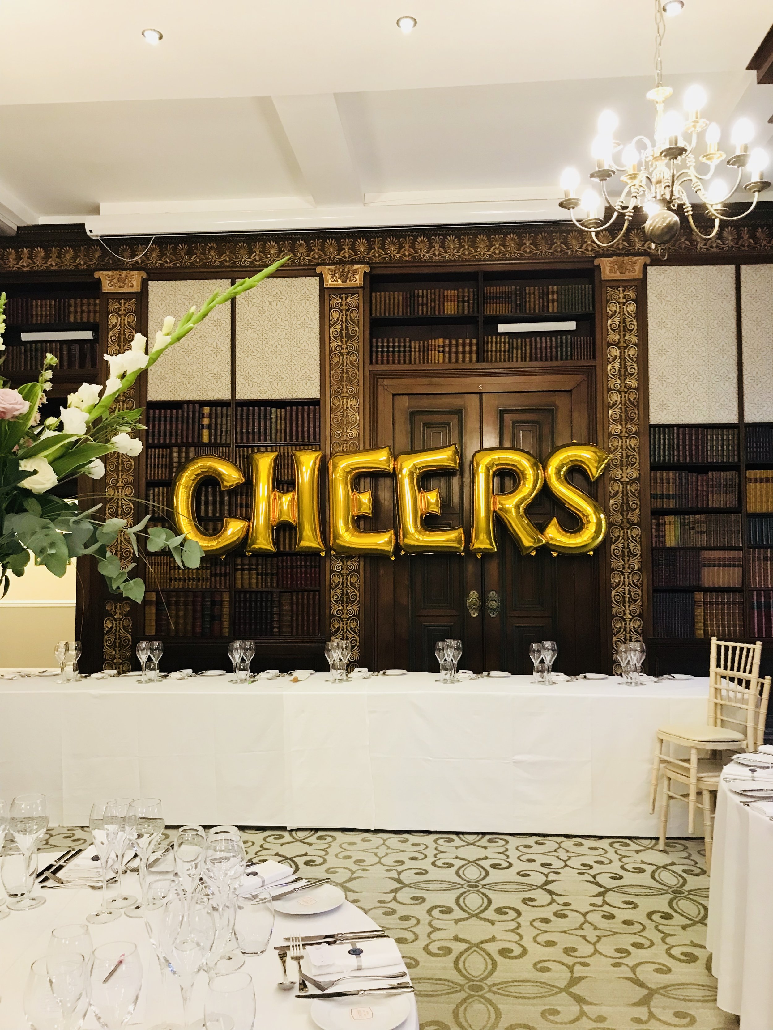 Cheers Letter Balloon Display