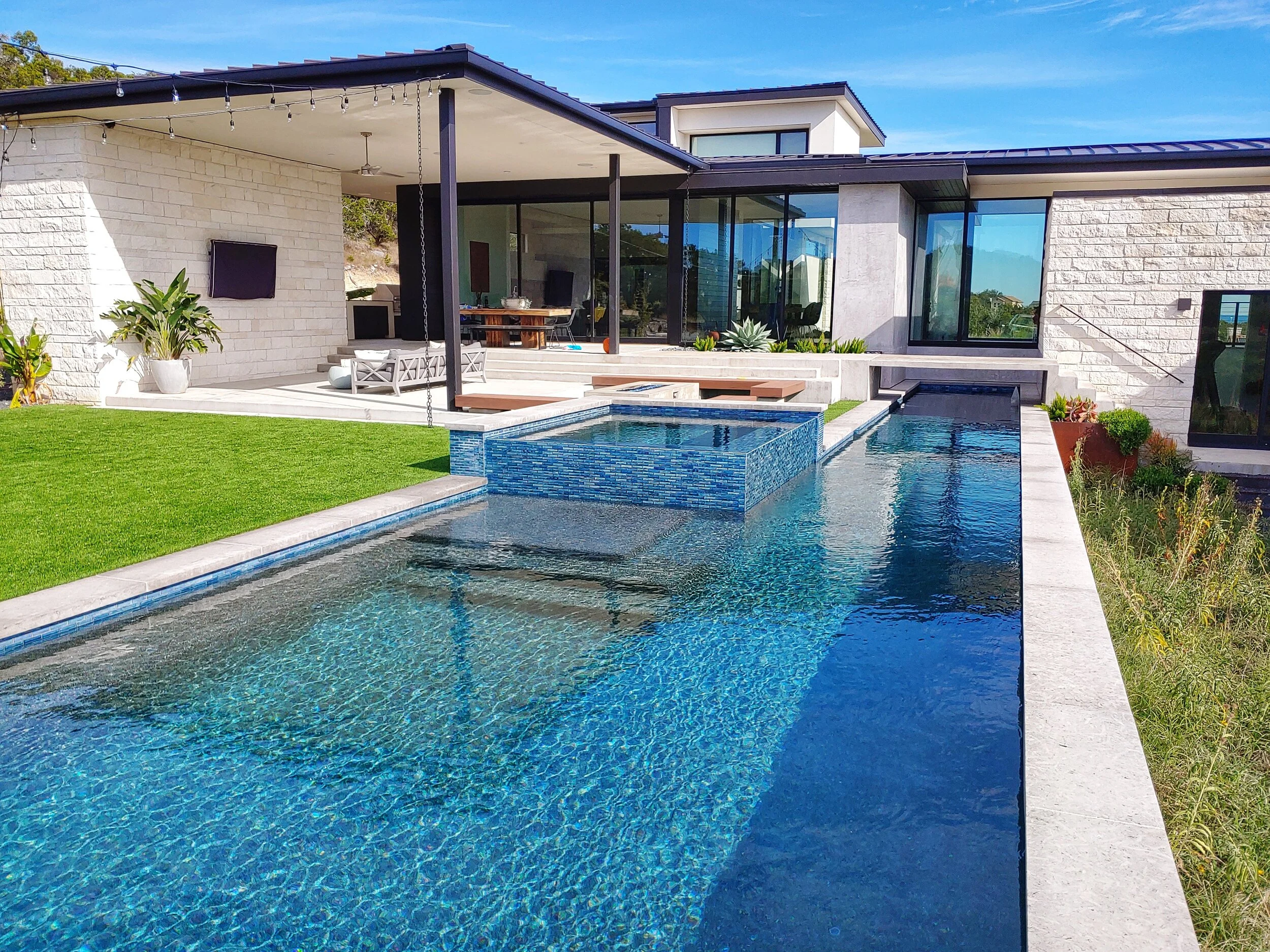 Serene Hills Blue Custom Pool Builders Austin Water Designs