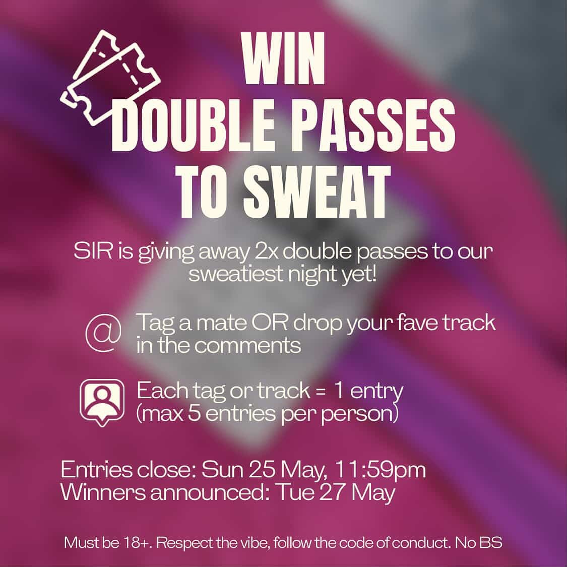 WIN!! 2 double passes to the famous @slapitruff SWEAT PARTY at @whammybar where you get to feel shameless, intimate, and respected all at the same time 💦💥 This is an unapologetically inclusive environment &amp; safe space for the LGBTQIA+ community