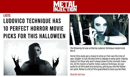 Ludovico Technique's Top 10 Horror Movies Featured in Metal Injection
