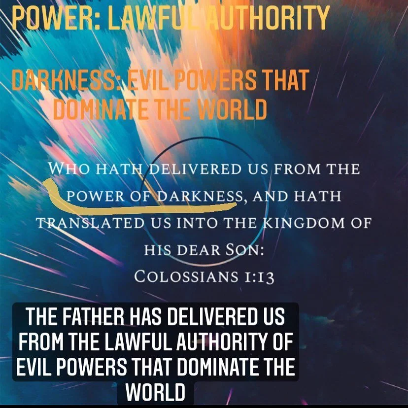The Father has legally rescued us from the lawful authority of evil powers that dominate the world! What a great salvation! #Jesus #victorious #authority #deathisdefeated