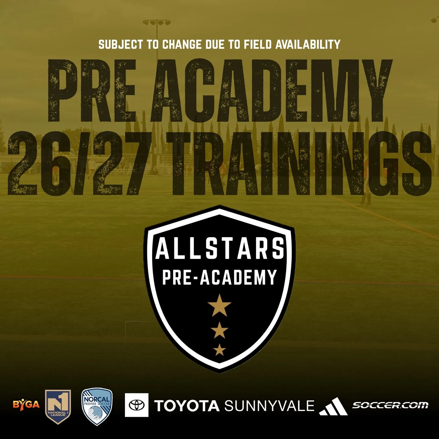 🔒Pre Academy Coaches Are Locked In! 

⌚️Now it&rsquo;s schedule time!

Our fall schedules are confirmed for our 9 Pre-Academy teams allowing families to plan ahead for the season to come!

❄️Winter is being finalized shortly and Spring is almost don