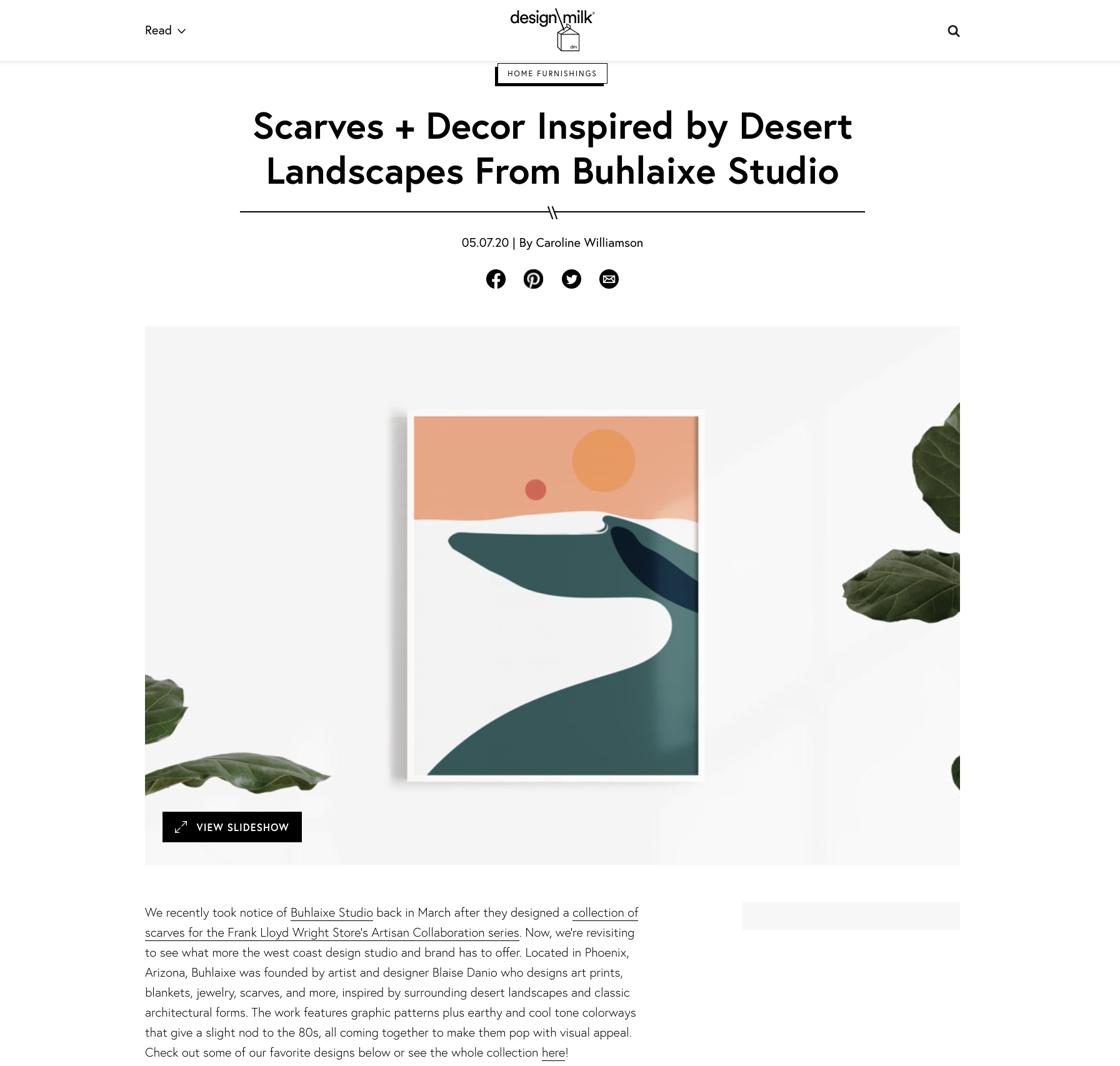 Buhlaixe Studio featured on Design Milk