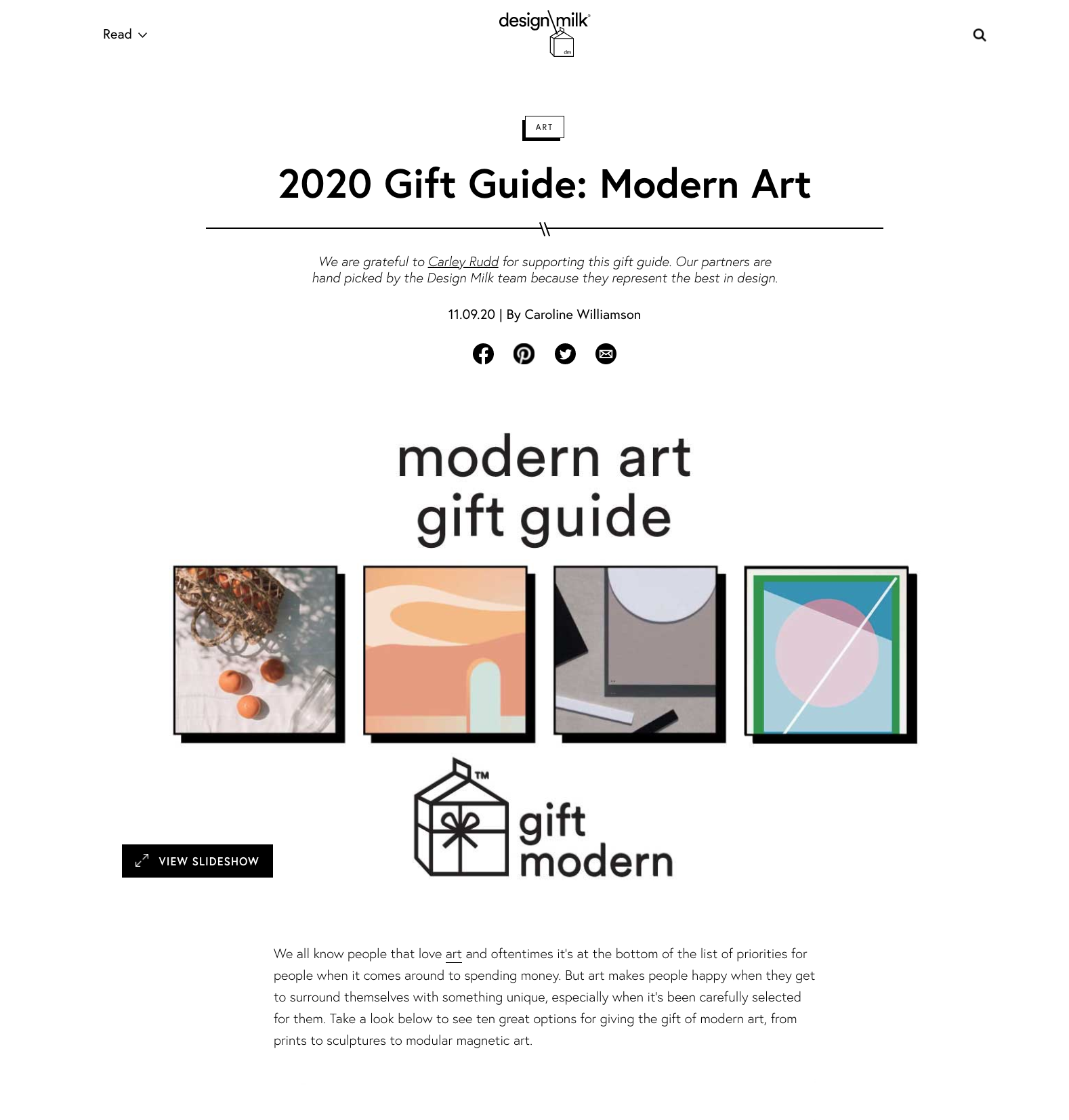Design Milk 2020 Gift Guide