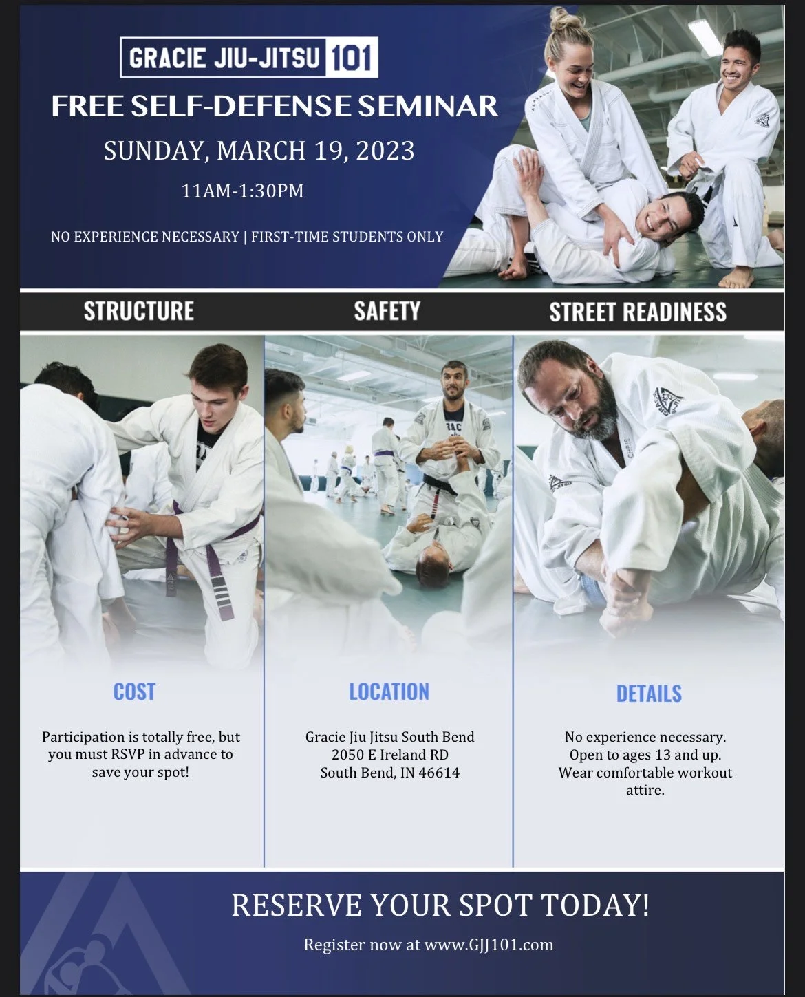Free Gracie Jiu Jitsu 101 Seminar