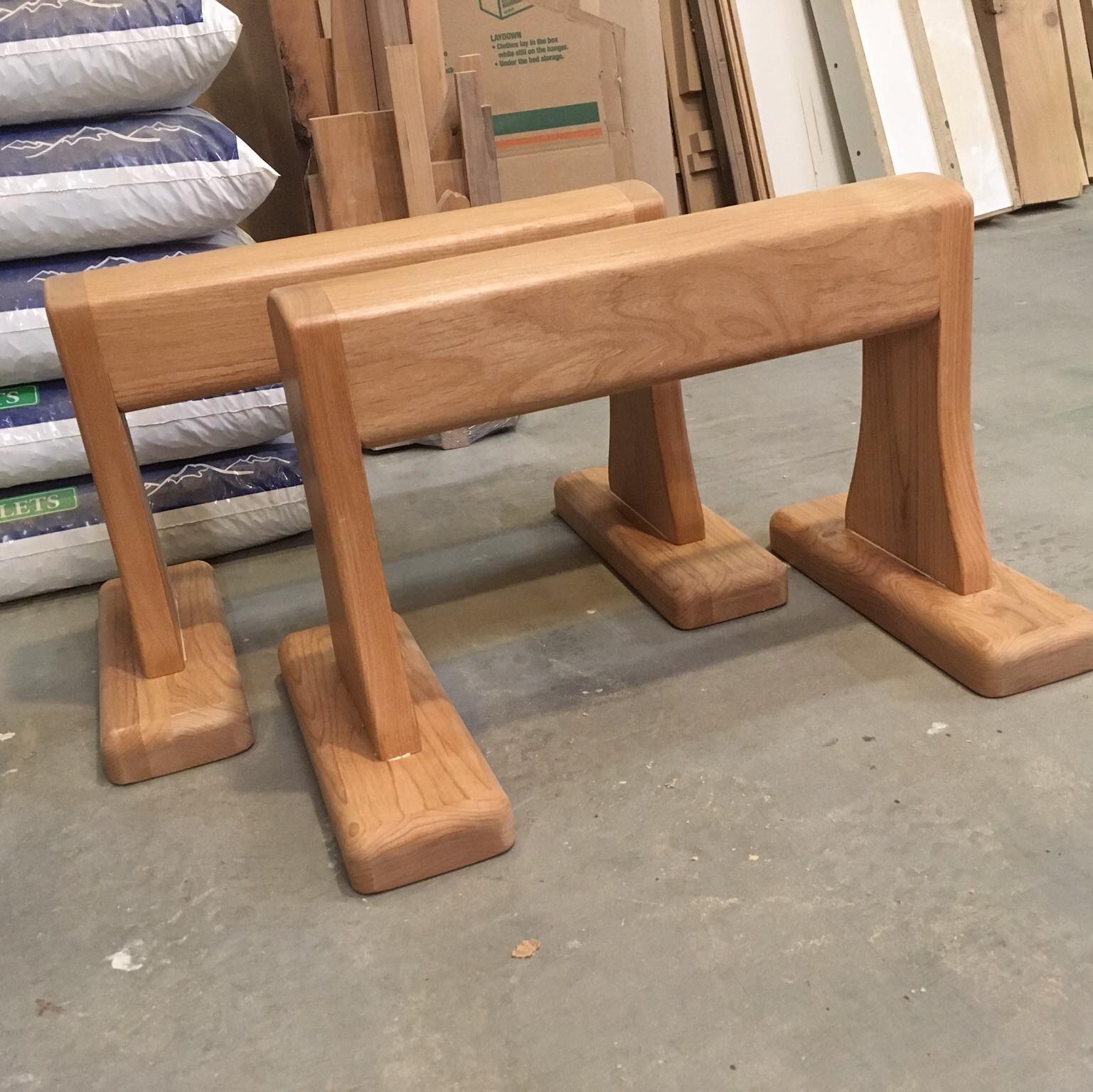 wooden yoga props