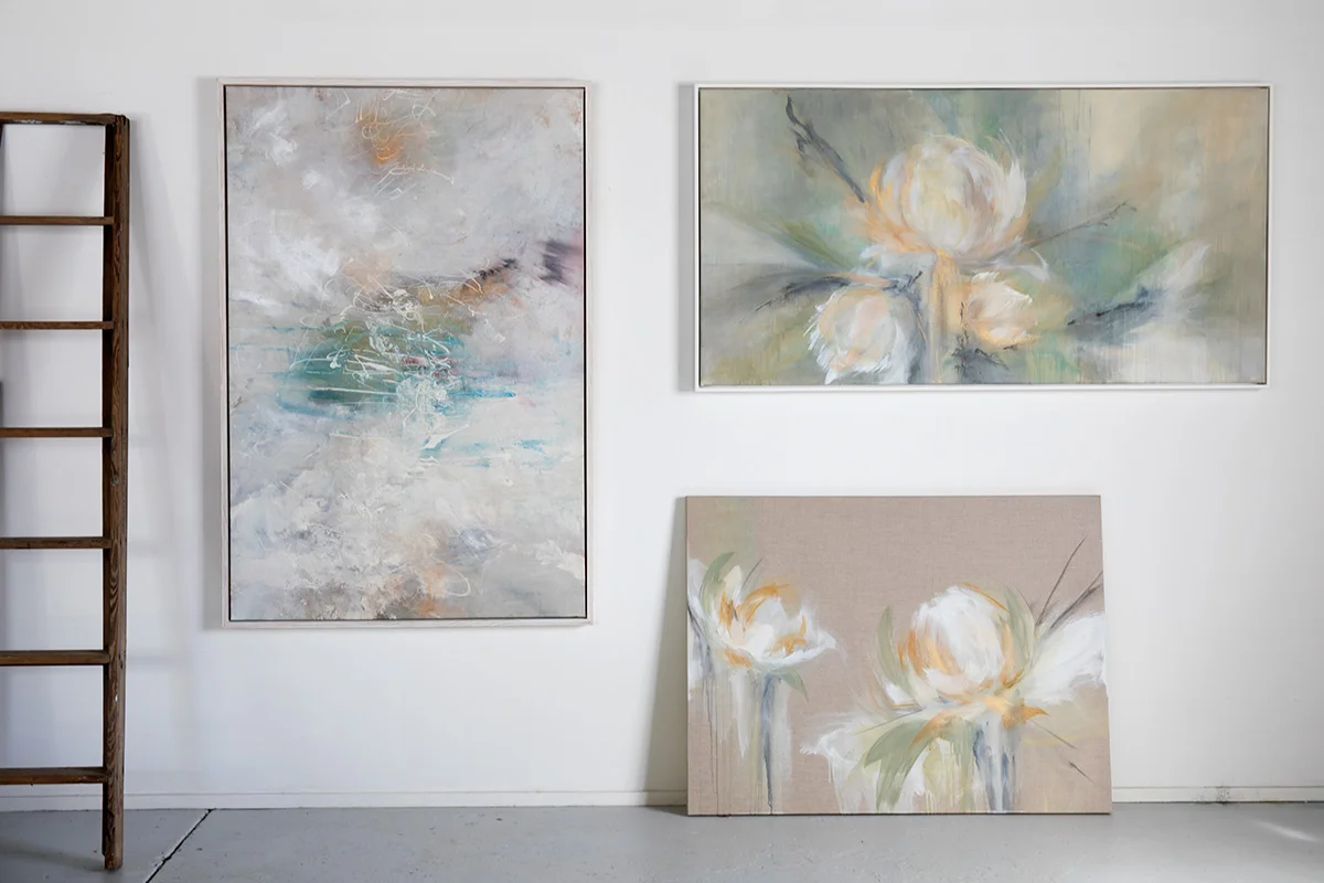 Floral Impressions 1-3; 100 x 150 , 160 x 80 & 120 x 90