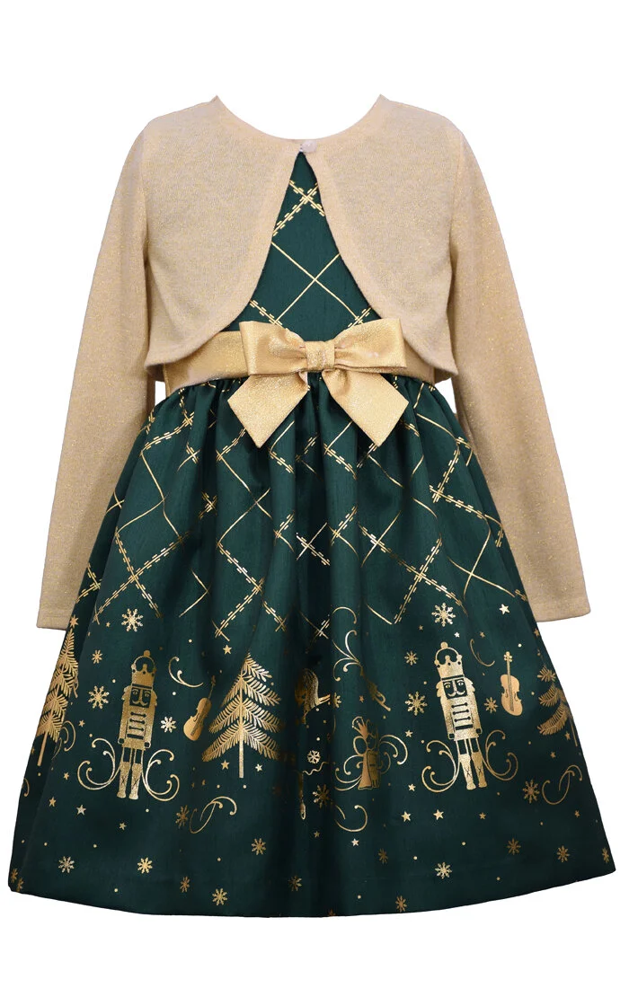 Holiday Dress Green with Gold — Shop 