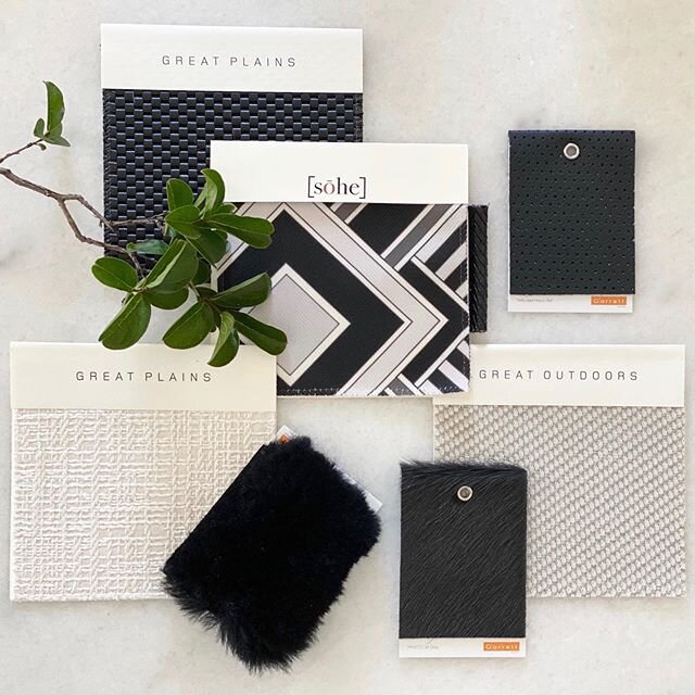 Mid-day daydreams as I look at these sophisticated fabrics. Featuring another @sohefabrics design. #sōhestudio #sōhestudio #92ndstreetdesign #texas #dallas #dallasdesign #textiles #interiors #interiordesigner #blackandwhite #leather #hollyhunt #garre