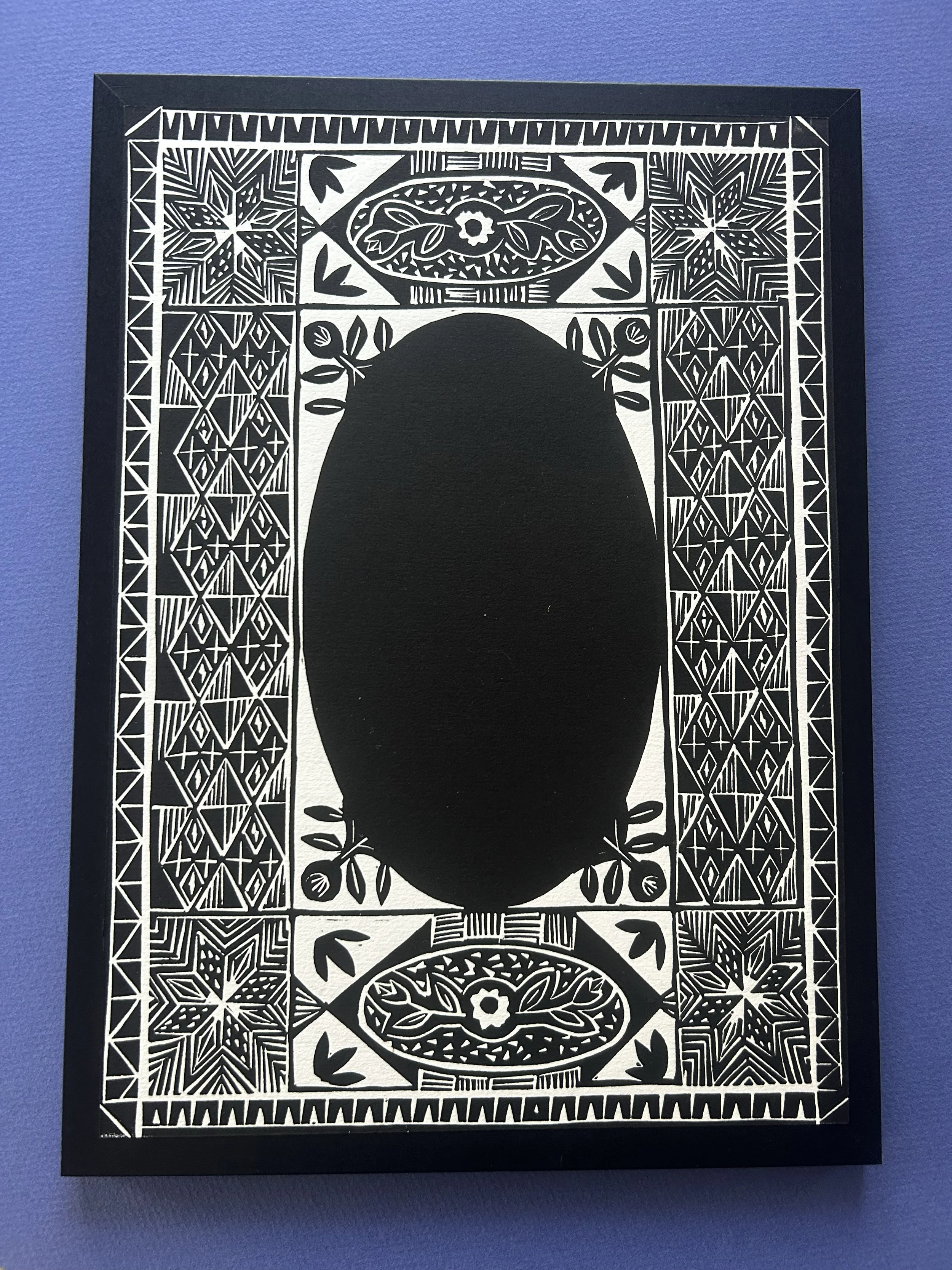 Vintage quilt photo mount