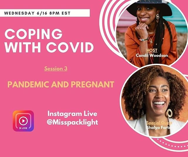 We have a double-header this week! First up tomorrow, join us for our rescheduled Pandemic &amp; Pregnant. Join MPL&rsquo;s founder and @shalyaforte expecting mother/sales director as we chat about being pregnant during COVID-19. Being an expecting m