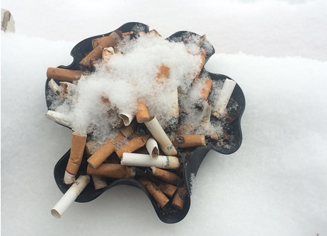 5. Cigarettes – Which highly addictive adult snack causes bad breath, yellow teeth, heart disease, cancer, and looks enchantingly beautiful when glossed with snow? Cigarettes! Now this is a picture the Surgeon General doesn’t want you to see!