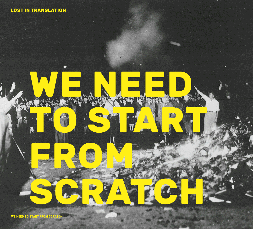 We need to start from scratch becomes I have to grab myself