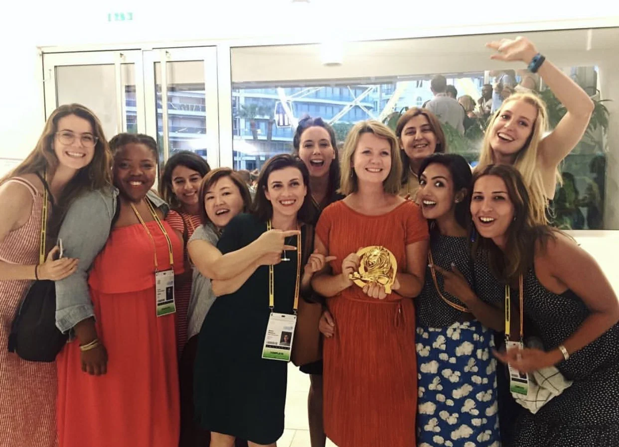 Working hard for her money: Shannon receiving one of 6 gold (22 total) lions for Snickers Hungerithm in 2017. Picture taken in Cannes with fellow See It Be It delegates.