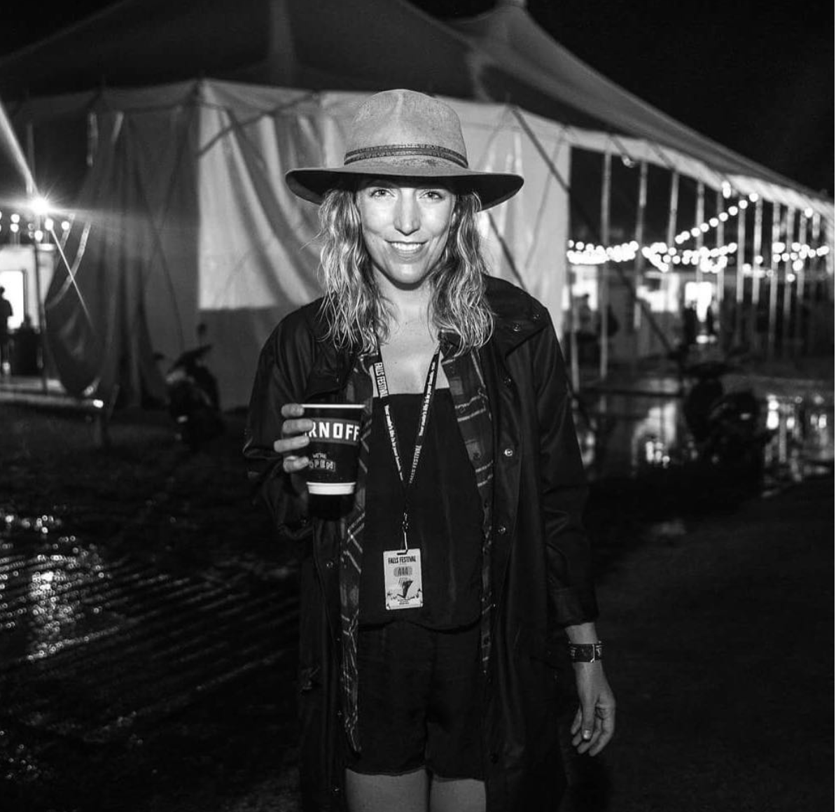 Ellen wearing her production hat for Secret Sounds at Falls Festival. Photo credit @yayastemp