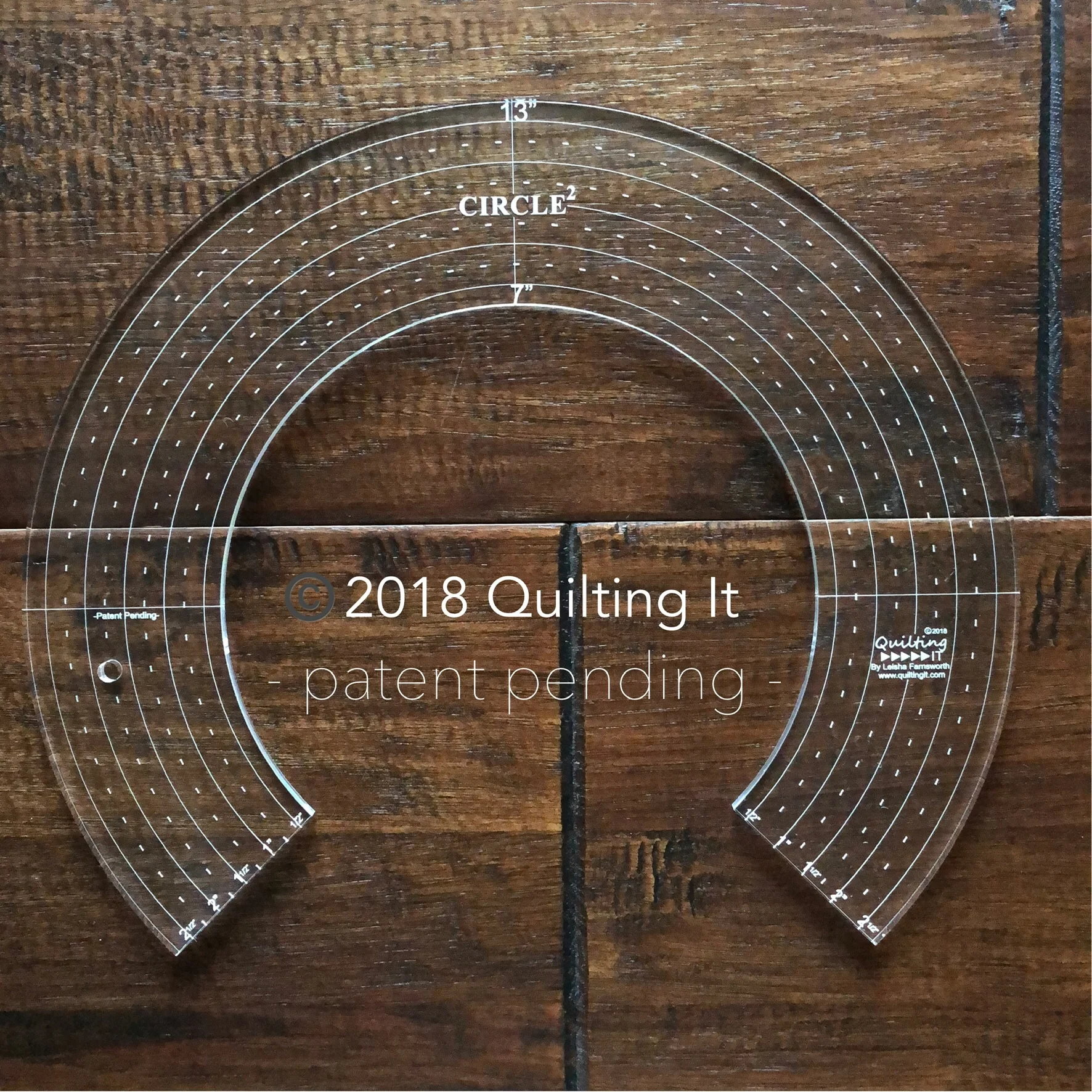 I used the 13” Circle2 ruler to quilt the 1/4” lines inside where the rings overlap.