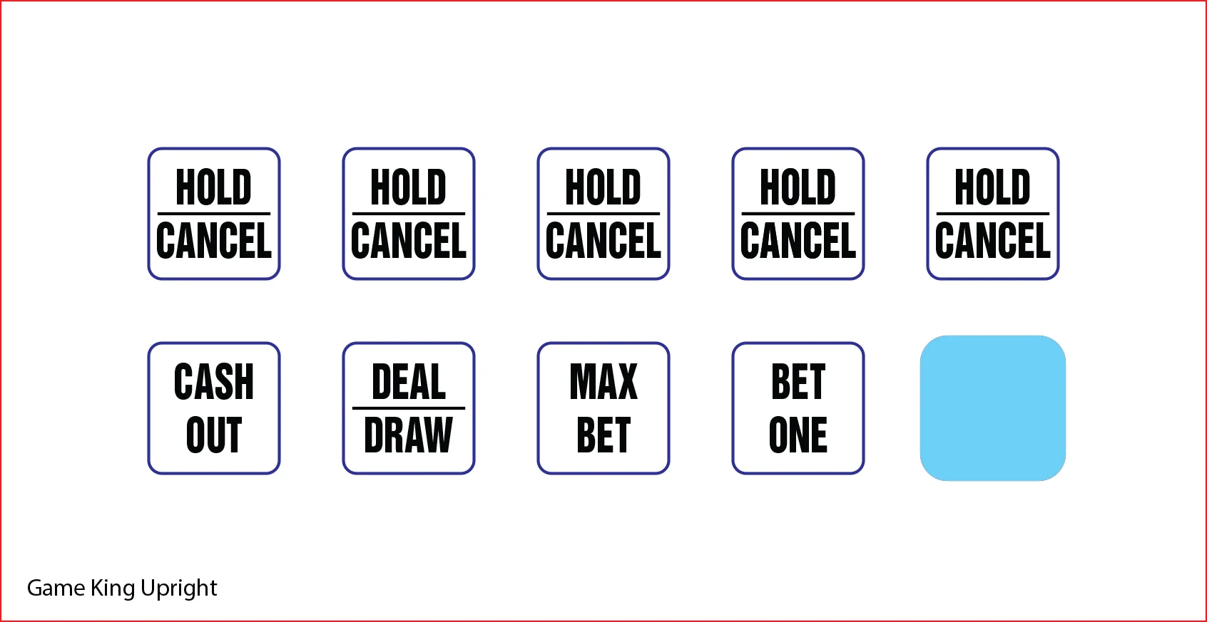 Game King Upright Button Decals