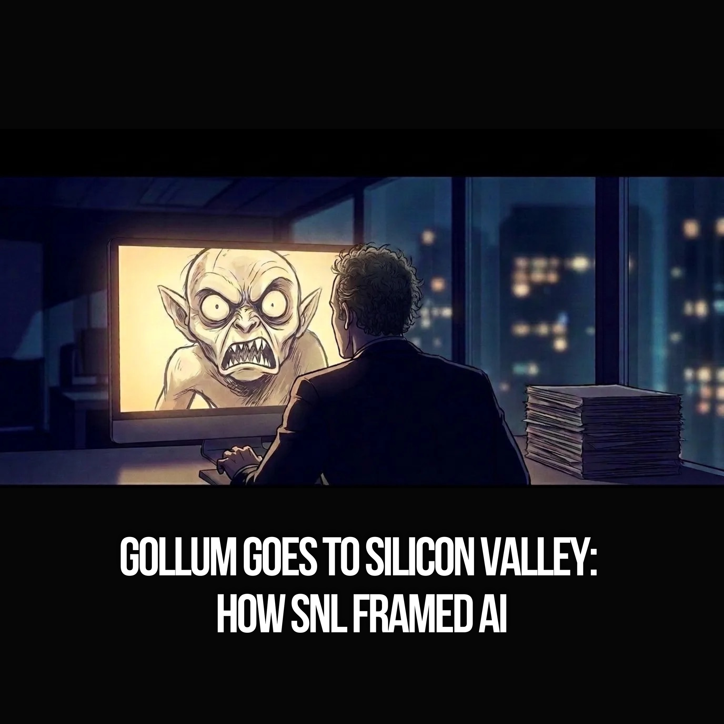 Gollum Goes to Silicon Valley: How SNL Framed AI 