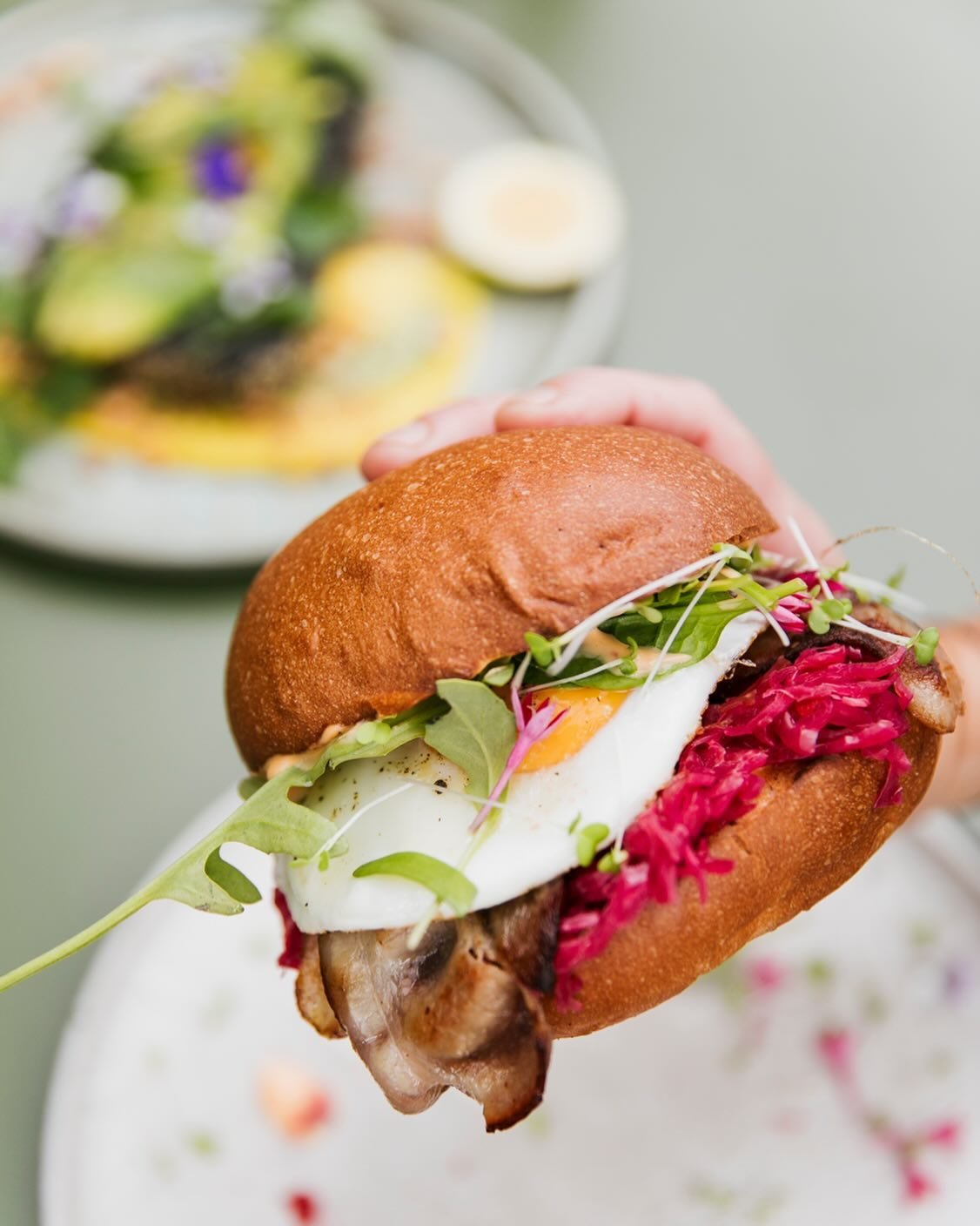 Craving something satisfying? Try our bacon &amp; Egg Bun, red cabbage
kimchi, chipotle mayo, fresh greens
#vanillafood #organiccafe