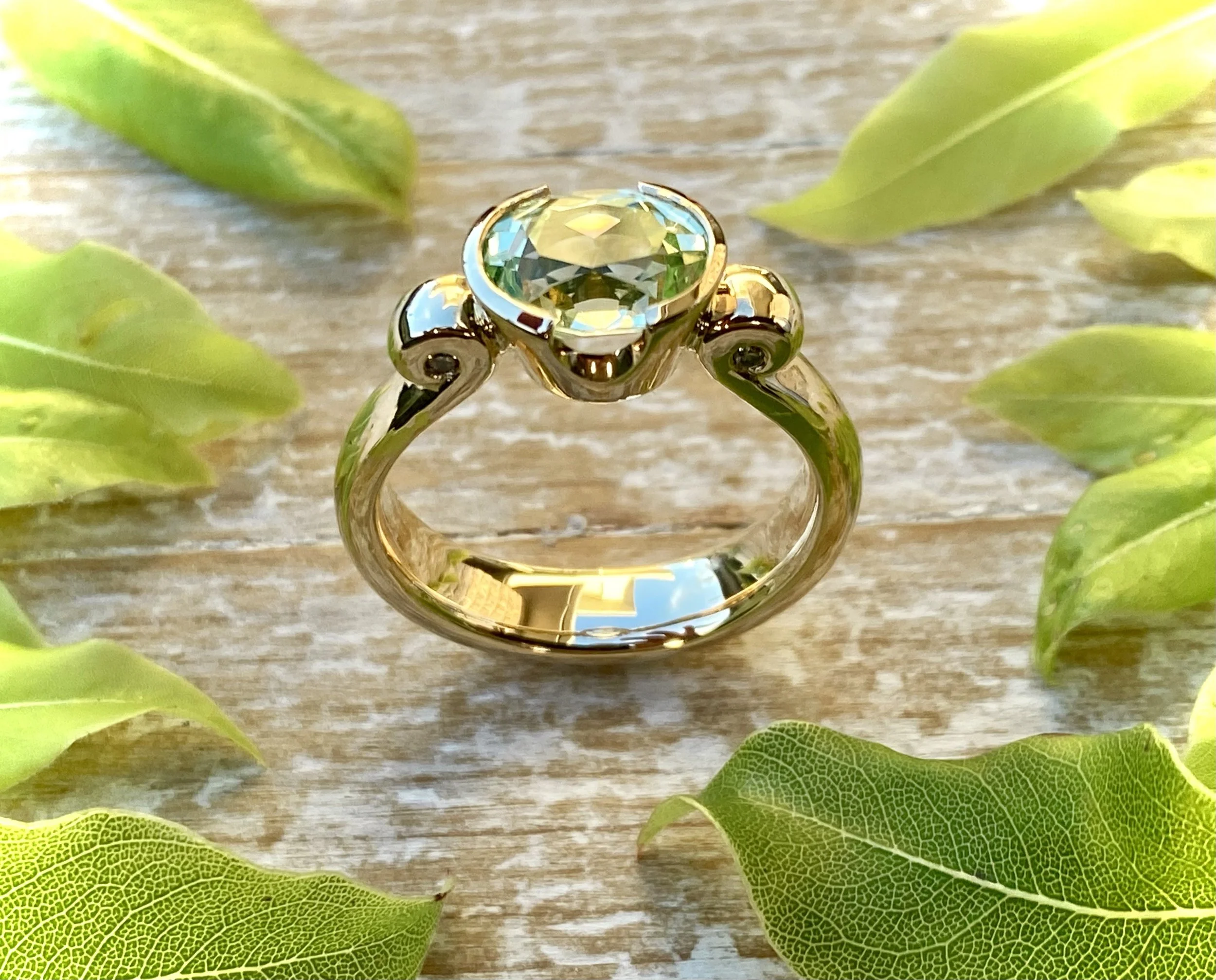 A Spinel remodel using a customers gold & stone