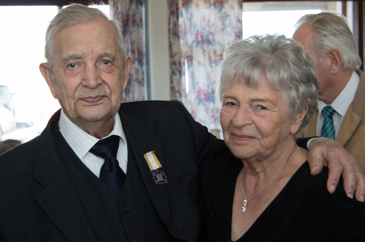 Guðmundur og Jóna á 100 ára afmæli Guðmundar 2015 (mynd: PMS)