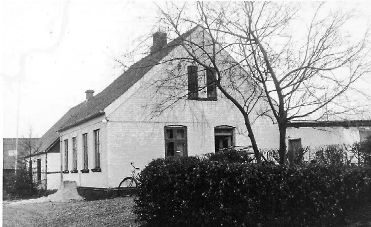 Heimili þeirra Ketty og Børge á Kjelbjergvej 16 í Toustrup st (Mynd frá Lissie Lemming)