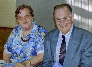 Ketty og Børge á áttræðisafmæli Børges 1993. (Mynd frá Lissie Lemming)