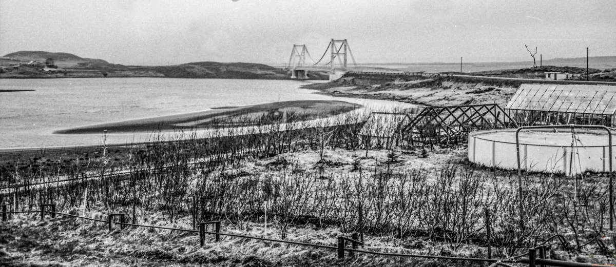 Hvítárbrú frá Launrétt 1980 (mynd pms)