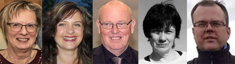 Þorrablótsnefnd 2015: f.v. Hólmfríður, Bryndís, Magnús, Ingibjörg og Ingvi.