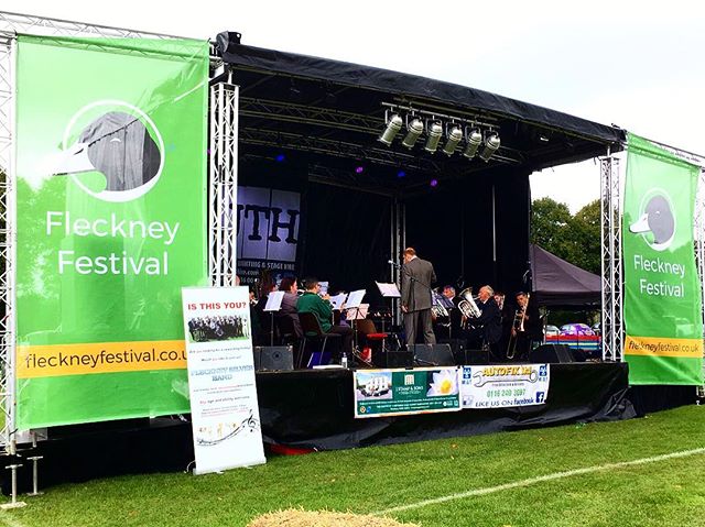 We provided one of our 'full package deals' for Fleckney Festival a couple of weeks ago, they had their own banners printed to fit our stage... how good does that look!! Enquire to see what we can do for your event! #fleckneyfestival #fleckney #stage