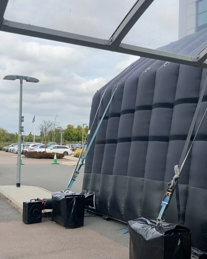 Last week we provided our 10m x 6m inflatable cover to house this vehicle whilst diagnostics were run on it for a demonstration / training day!