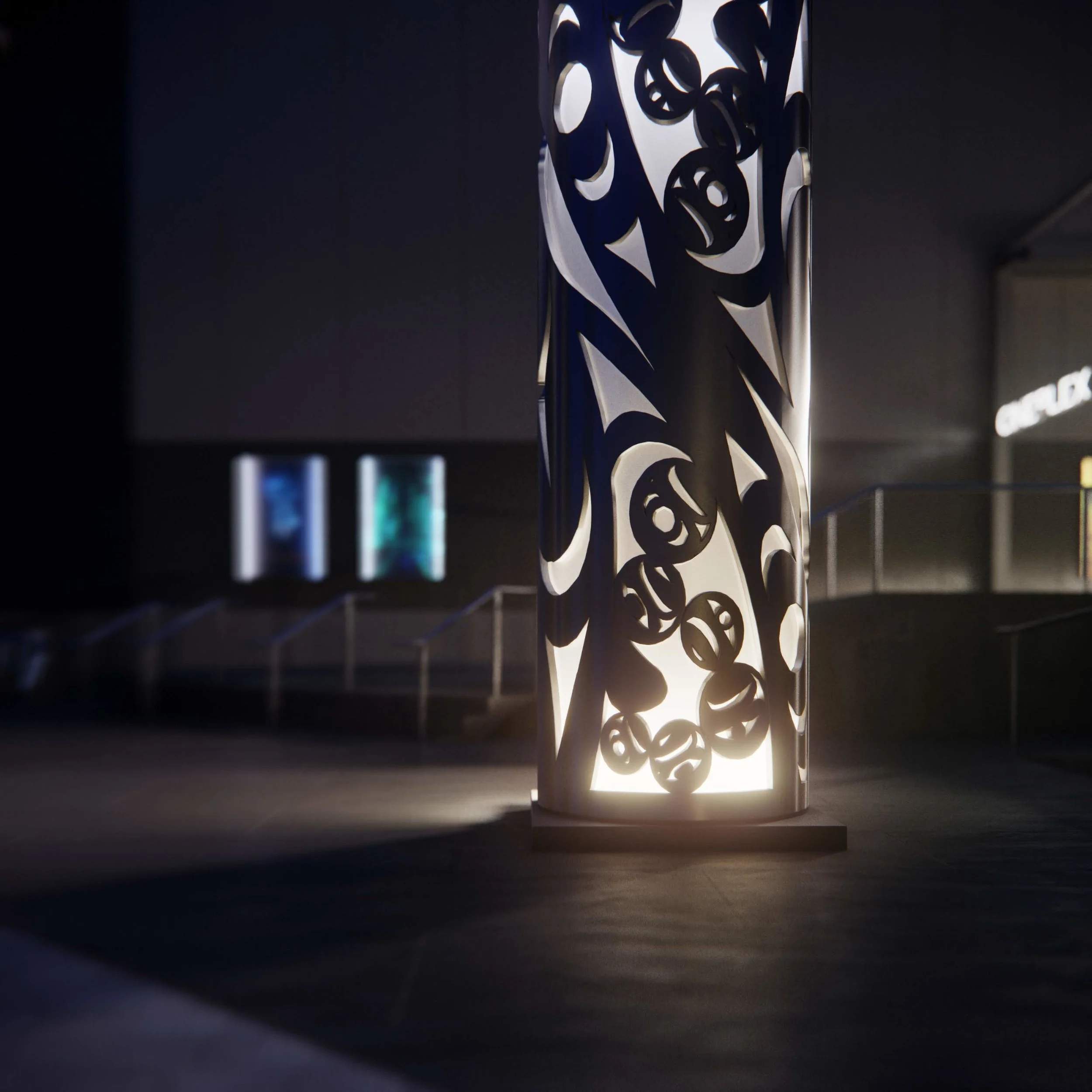 'X W E M E L C H ‘ S T N" - 3/8 Aluminum, LED Lighting, Polyethylene, Steel,