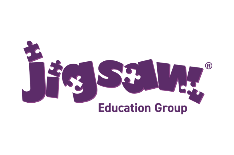 Jigsaw Education Group logo with purple puzzle piece text