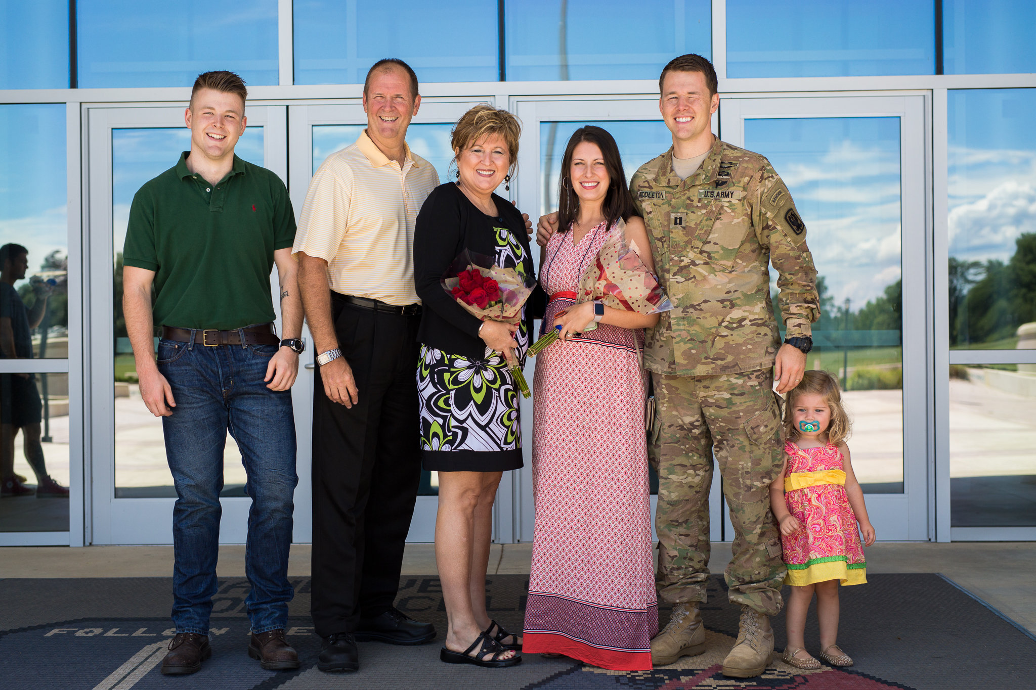 Justin Middleton (second on right) with family