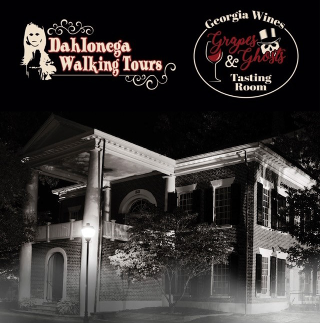 Dahlonega Walking Tours presents “Grapes & Ghosts” wine tour.