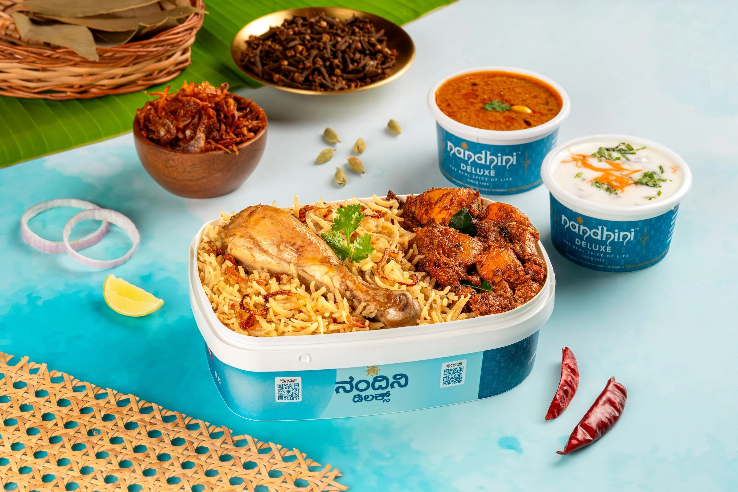 Andhra Chicken Biryani with Chicken Fry Box.jpg