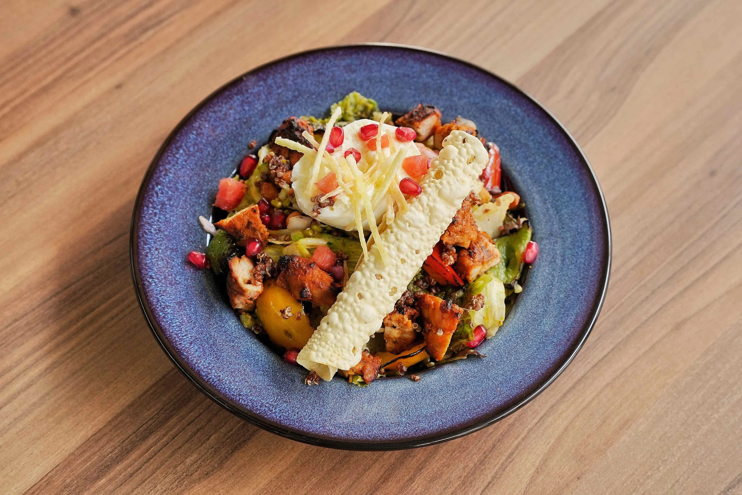 SALT Indian Restaurant_Amanora, Pune_Chard Chicken Burrata Salad.JPG