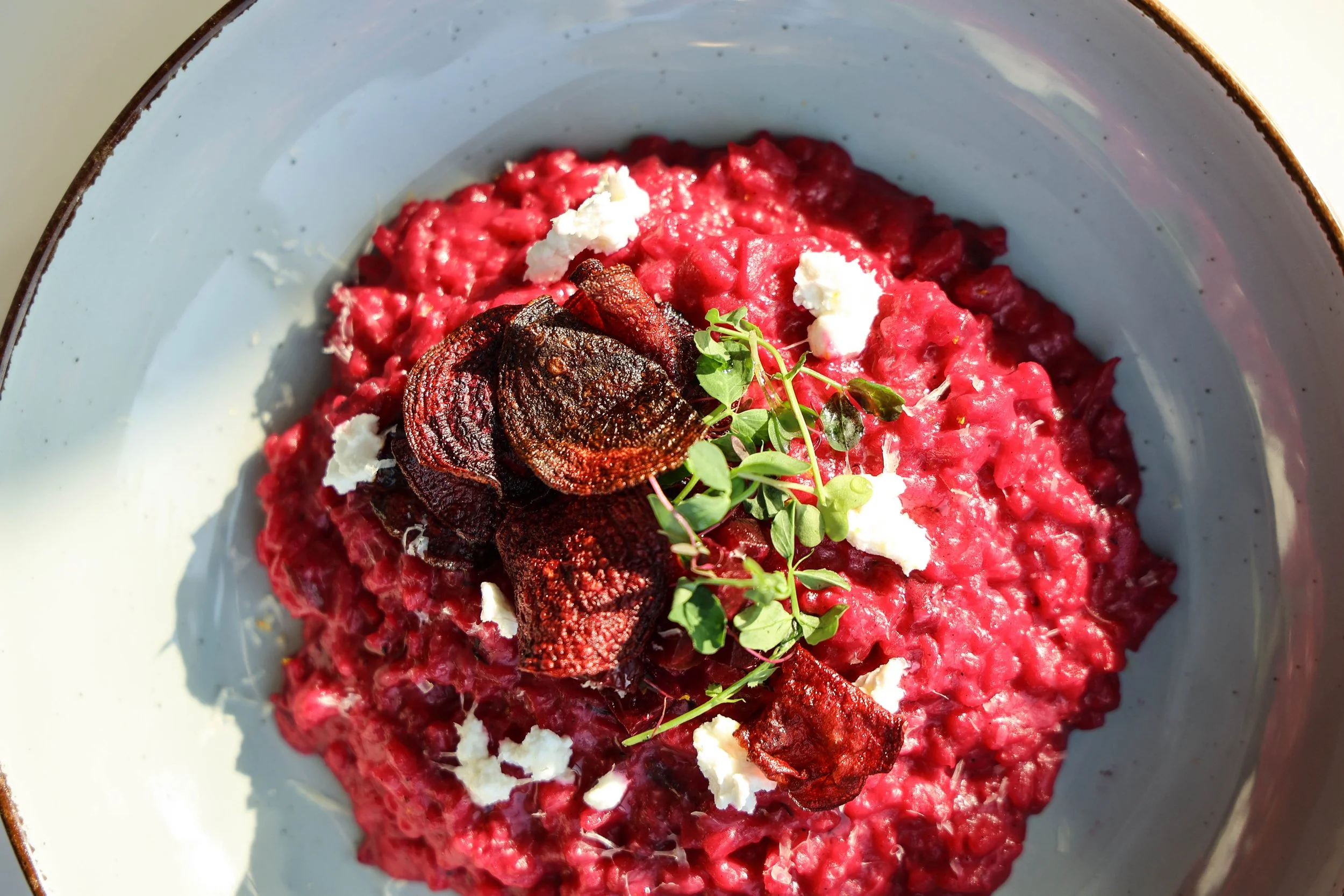 Textures of beetroot & Goat cheese risotto. (1).JPG