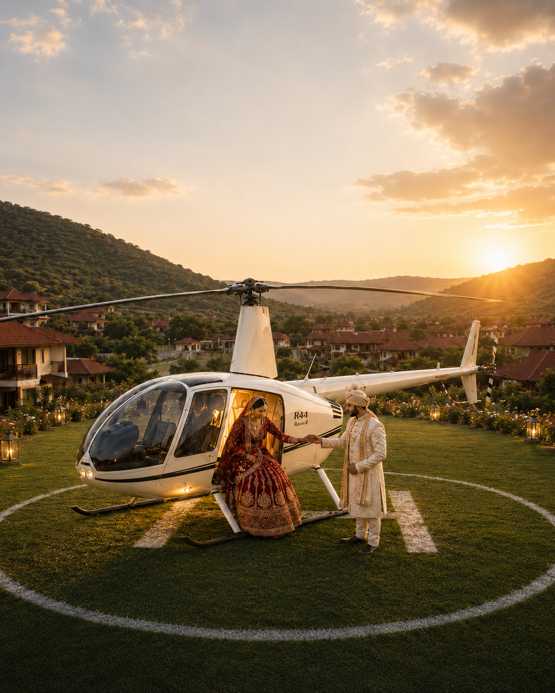 Helicopter Bride and Groom at Ananta Jaipur (1).png