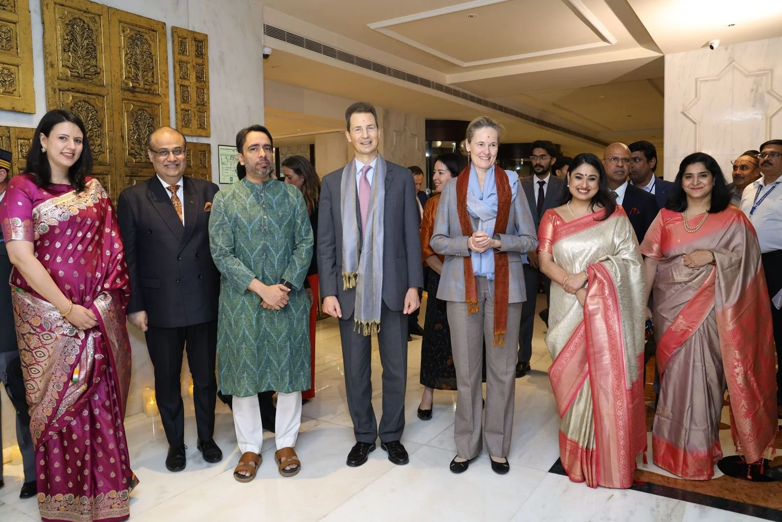 Taj Mahal, New Delhi Hosts the Hereditary Prince and Princess of Liechtenstein on State Visit