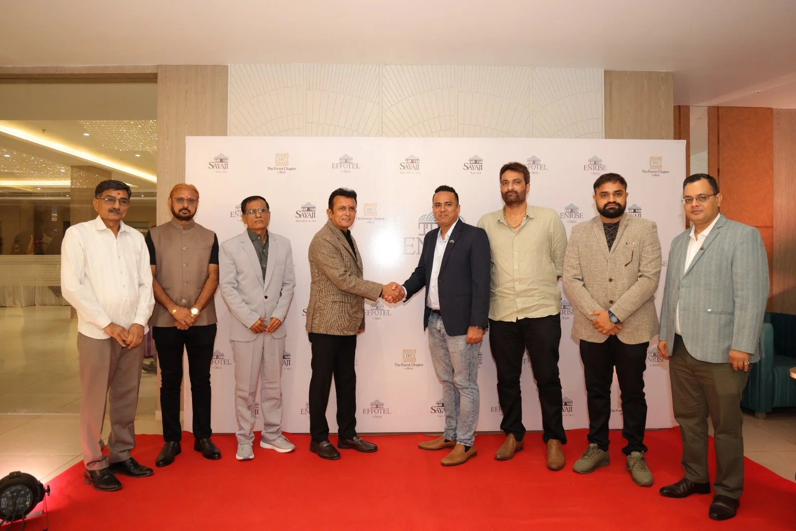 Badal Mohanbhai Hubal, Owner, Enrise by Sayaji, Somnath with Rajendra Joshi Associate General Manager, Sayaji Hotels and team .jpeg