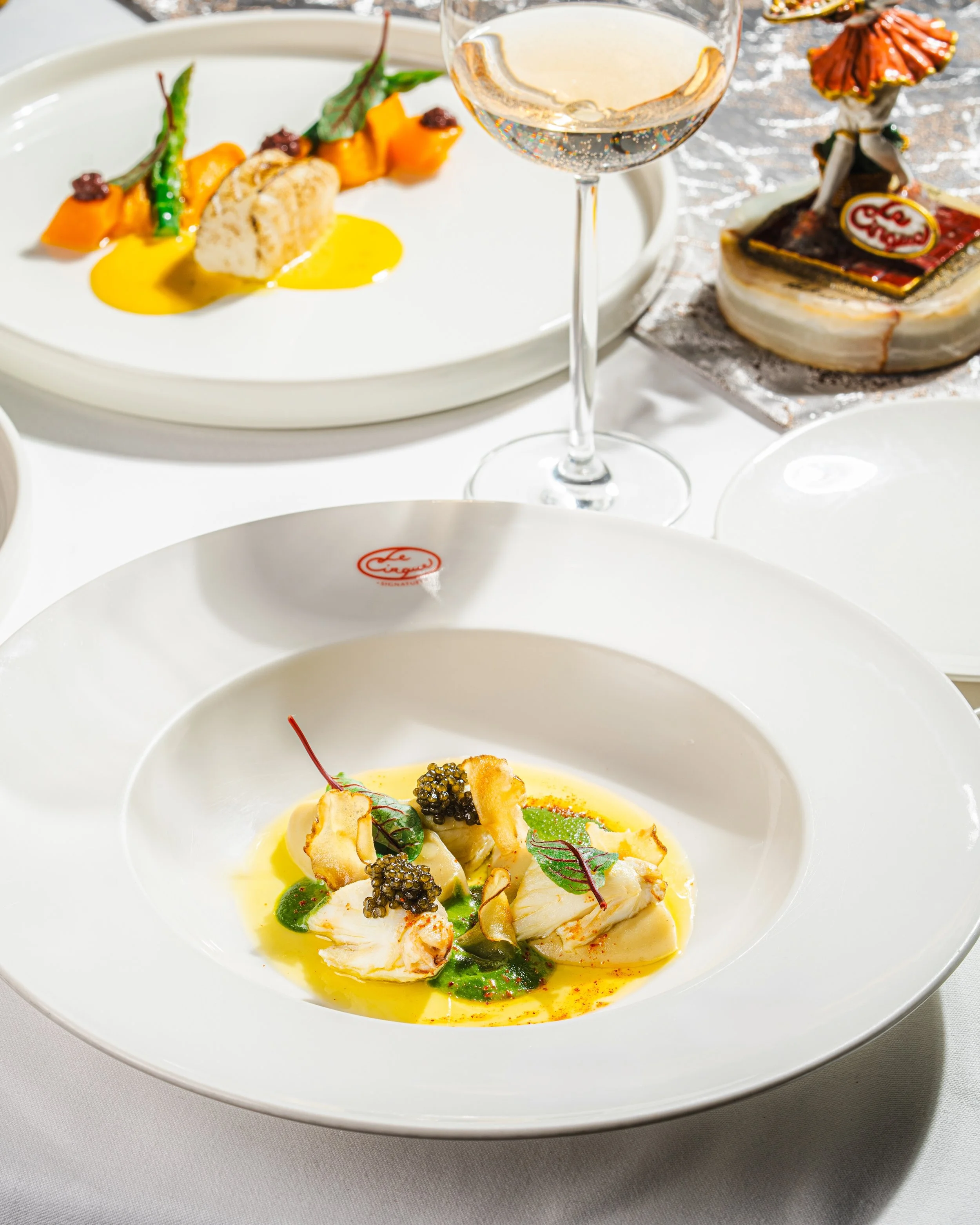 Blue swimmer crab with sun choke soubise , caviar oscietra. Burred blanc sauce-Le Cirue Brunch Image-1.jpg.jpeg