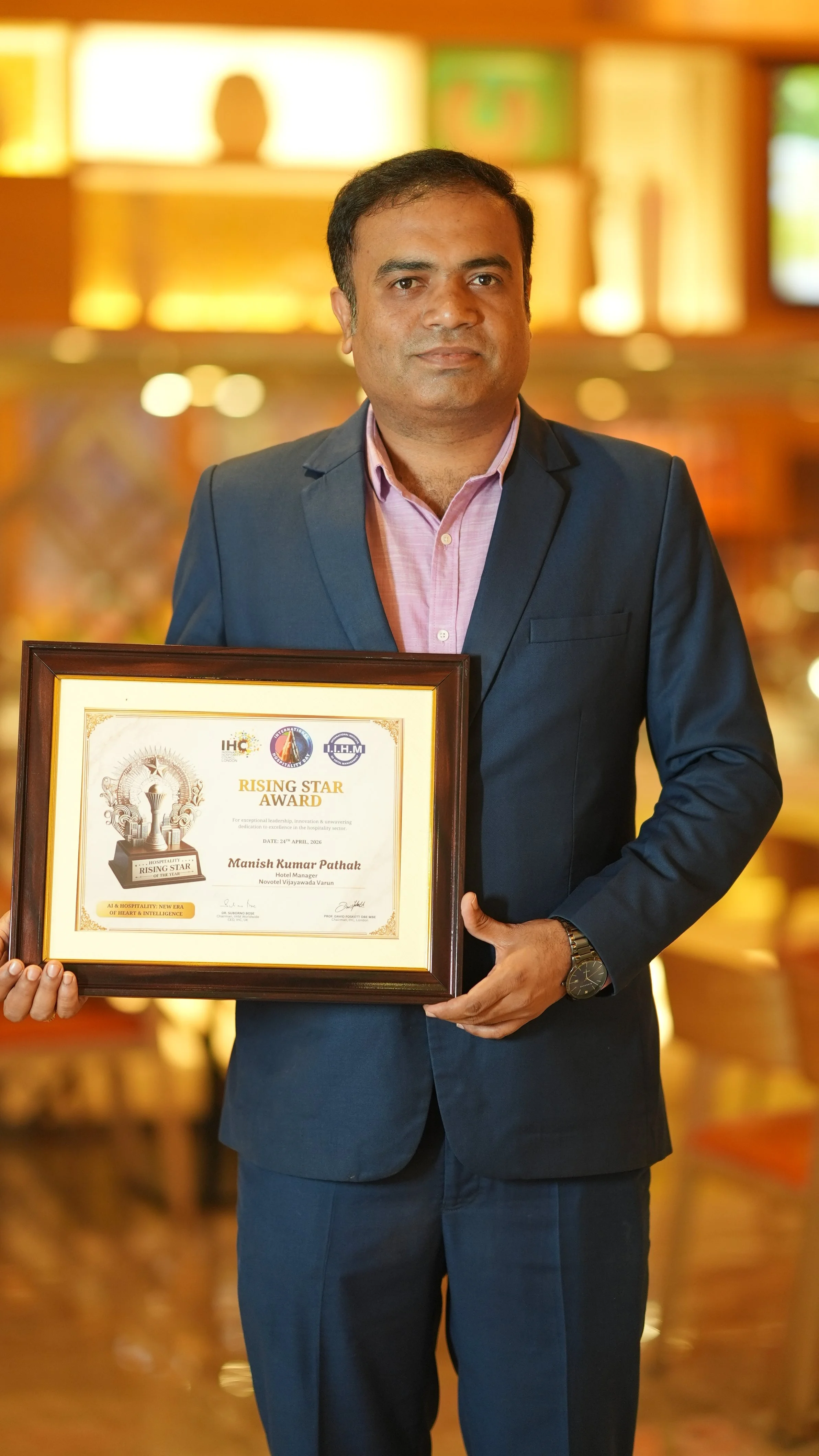 Col Manish Pathak Hospitality Leader Manish Pathak Wins Rising Star Award at IHC–IIHM ...
