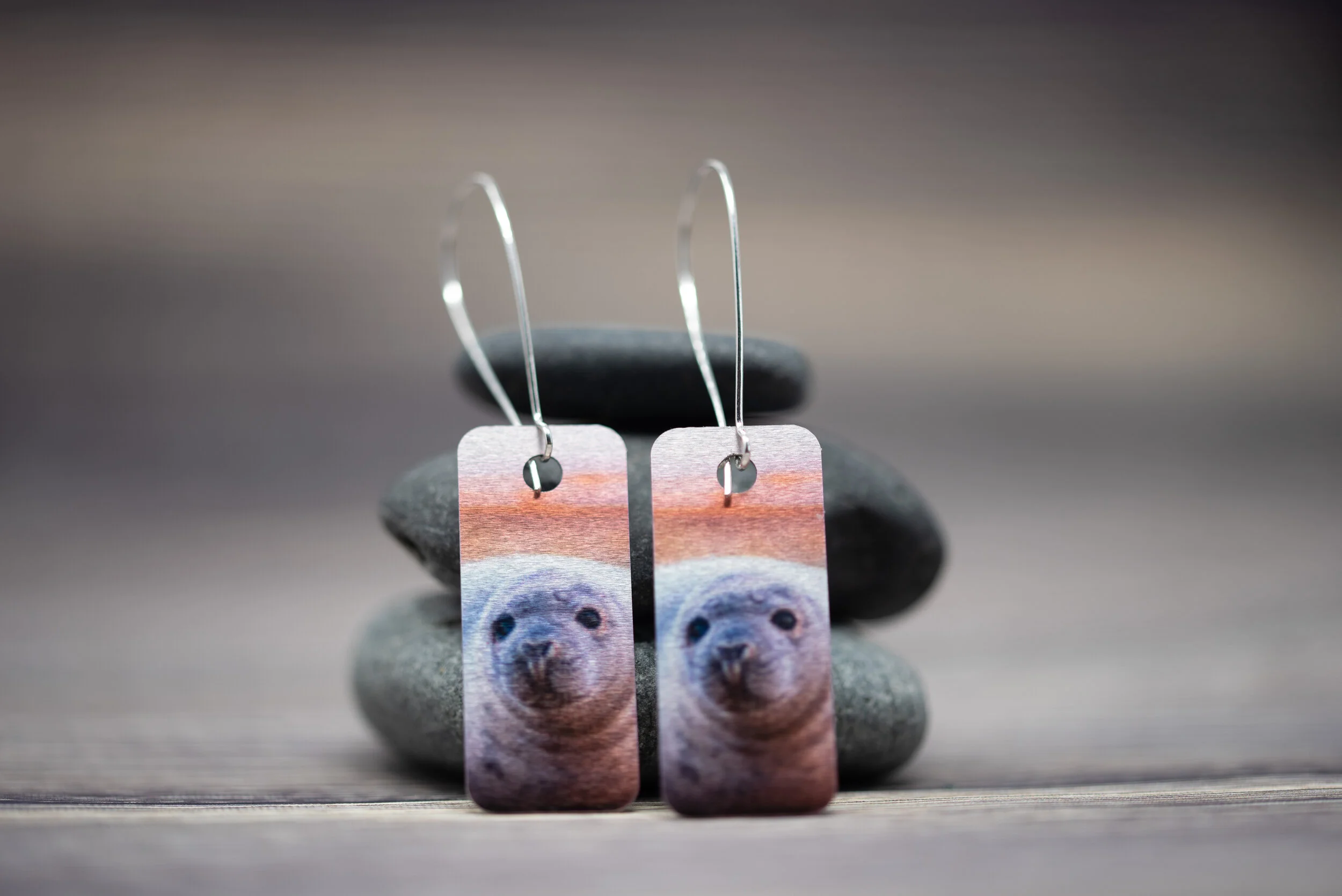 Seal Aluminium Dangle Earring